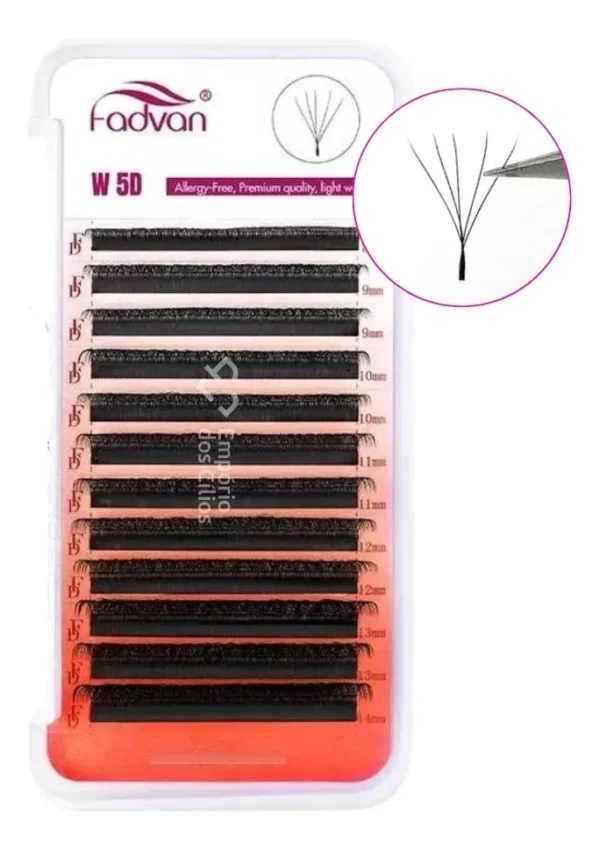 Cílios Fadvan Fio 5d W Volume Egípcio Extensão De Cílios