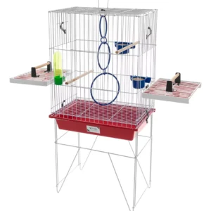 Gaiola com pé p calopsita Mansa Luxo Vivopet Rosa Pink