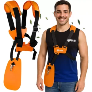 Cinto Especial De Sustentação Cor Preto e Laranja Bjb Equipamentos Roçadeiras Multimarcas