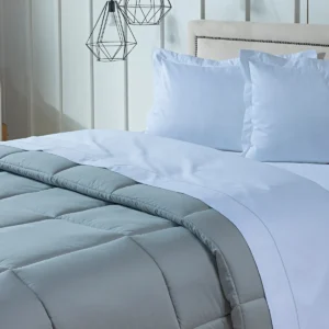 Edredom Casal Queen Percal 400 Fios Egípcio 100% Algodão Conforto Premium Cor Platino