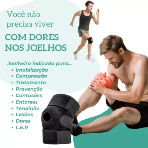 Joelheira De Compressão Esporte Ortopédica Patelar Ajustável