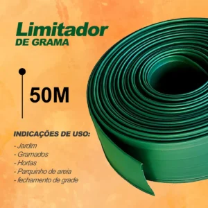 Limitador De Grama 50m por 10cm Separador Jardim Divisor Verde