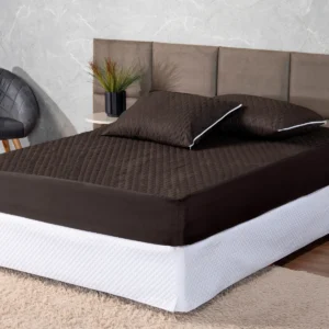 Protetor De Colchão Tecnológico Matelado Ultrassônico Impermeável Casal Antiácaro Capa Conforto E Proteção Theo Vitex Tabaco