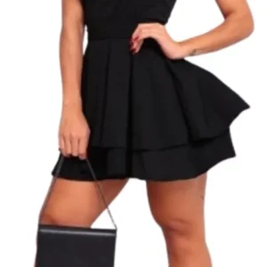 Macaquinho Feminino Vestido Curto Soltinho Babado Ajustável