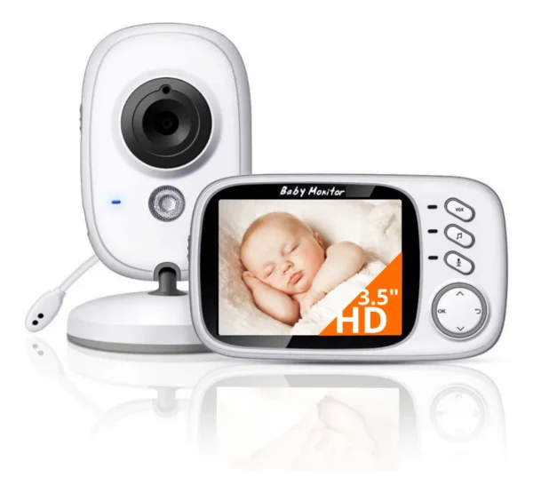 Babá Eletrônica Câmera Visão Noturna Sem fio Zoom Cor Branco