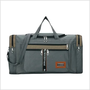 Bolsa Mala De Mão Super Grande Premium Masculina Reforçada Cor Cinza Lisa