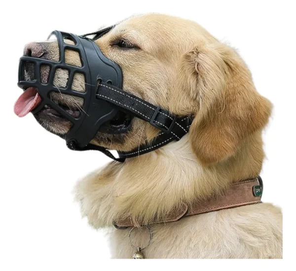 Focinheira Plástica Ajustável Cão Cães Cachorro Pet Grade