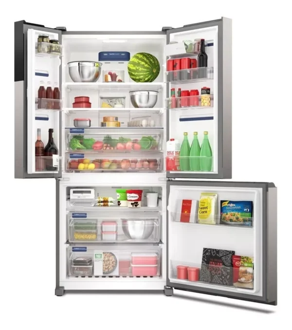 Geladeira Electrolux Frost Free Inverter 590L AutoSense 3 Portas Multidoor Cor Inox Look IM8S
