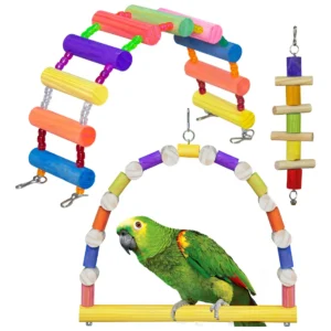 Kit Balanço E Brinquedos Para Papagaio