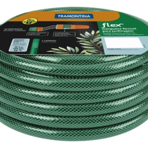 Mangueira Flex Para Jardinagem com Esguicho Em Pvc 3 Camadas Com 30 Metros Verde Tramontina
