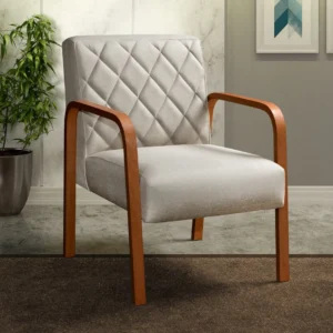 Poltrona Decorativa Lara Moderna Cadeira Varanda Recepção