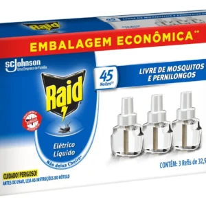 Repelente Elétrico Líquido Raid 45 Noites Refil