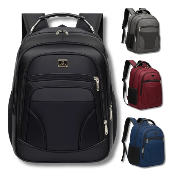 Mochila Masculina Feminina Alça Reforçada Faculdade Grande Escolar Viagem Executiva Anne Preto